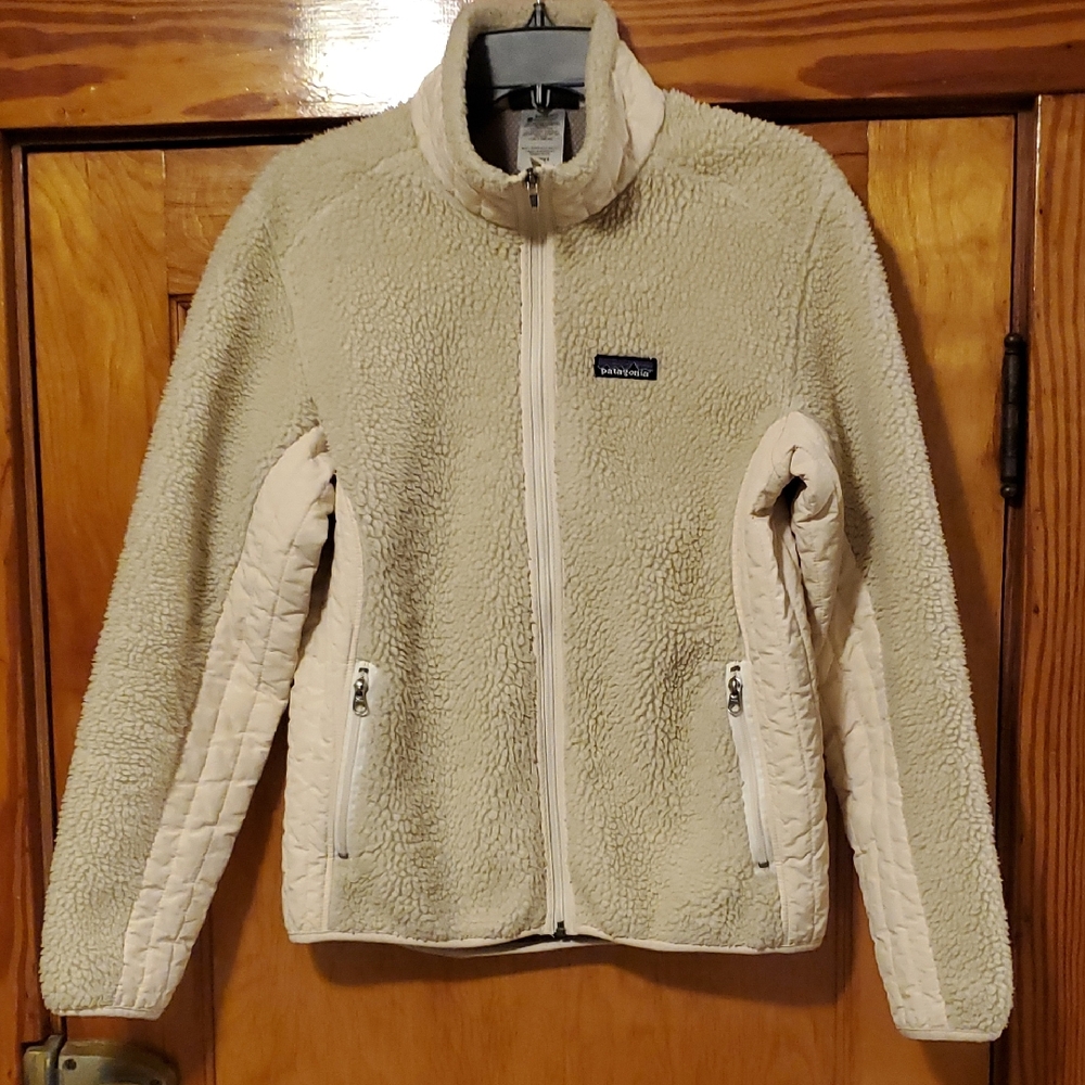 Patagonia Vintage Retro X Deep Pile Fleece Jacket with Quilted Accents Large